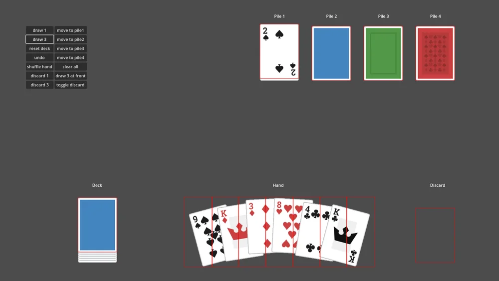 Godot card framework example screenshot used by the Treason project